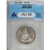 Image 1 : 1873 50C Arrows AU58 ANACS