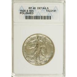 1920-S 50C XF45 ANACS