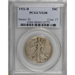 1921-D 50C VG8 PCGS