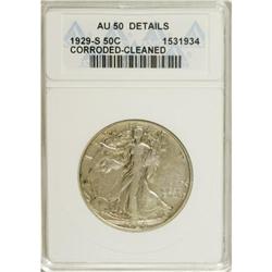 1929-S 50C AU50 ANACS