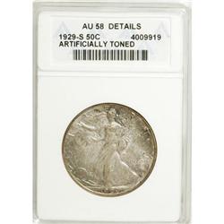 1929-S 50C AU58 ANACS