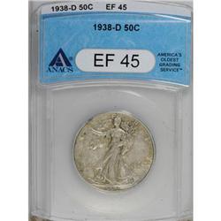 1938-D 50C XF45 ANACS