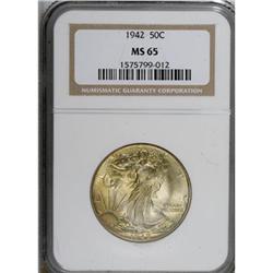 1942 50C MS65 NGC