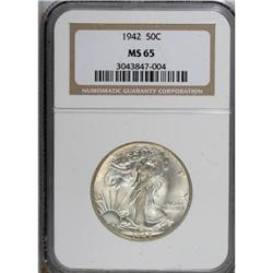 1942 50C MS65 NGC