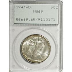 1943-D 50C MS65 PCGS