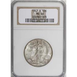1947-D 50C MS66 NGC