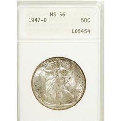 1947-D 50C MS66 ANACS