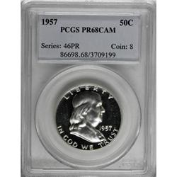 1957 50C Cameo PR68 PCGS