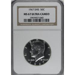 1967 50C SMS Deep Cameo MS67 NGC