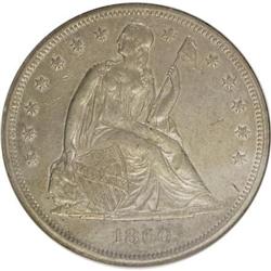 1860-O $1 AU53 ANACS