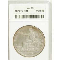 1875-S T$1 AU55 ANACS