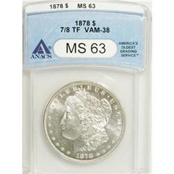 1878 7/8TF $1 Strong MS63 ANACS