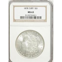 1878 7/8TF $1 Strong MS63 NGC