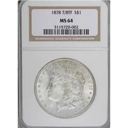 1878 7/8TF $1 Strong MS64 NGC