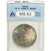 Image 1 : 1878 7/8TF $1 Weak MS63 ANACS