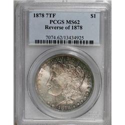 1878 7TF $1 Reverse of 1878 MS62 PCGS