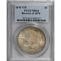 1878 7TF $1 Reverse of 1878 MS64 PCGS
