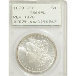 1878 7TF $1 Reverse of 1878 Prooflike MS64 PCGS