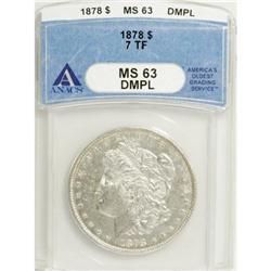 1878 7TF $1 Reverse of 1878 Deep Mirror Prooflike MS63