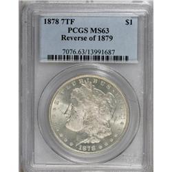 1878 7TF $1 Reverse of 1879 MS63 PCGS