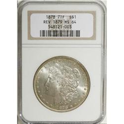 1878 7TF $1 Reverse of 1879 MS64 NGC