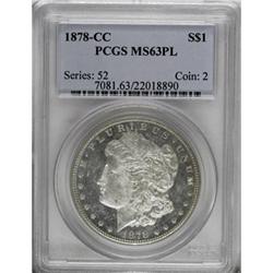 1878-CC $1 Prooflike MS63 PCGS