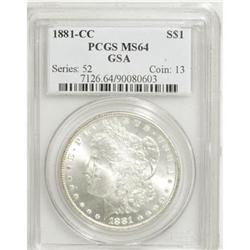 1881-CC $1 MS64 PCGS