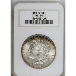 1881-O $1 MS64 NGC