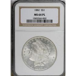 1882 $1 Prooflike MS64 NGC
