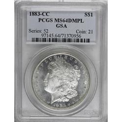 1883-CC $1 Deep Mirror Prooflike MS64 PCGS