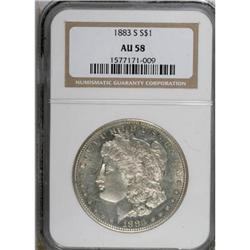 1883-S $1 AU58 NGC