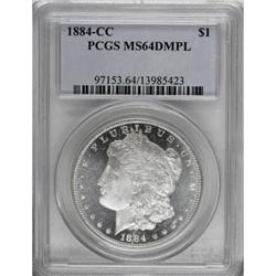 1884-CC $1 Deep Mirror Prooflike MS64 PCGS