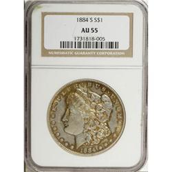 1884-S $1 AU55 NGC