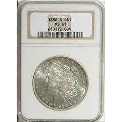 1886-S $1 MS61 NGC