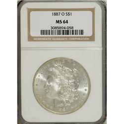 1887-O $1 MS64 NGC