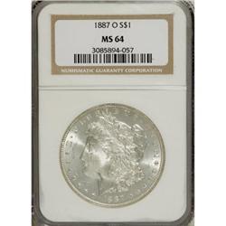 1887-O $1 MS64 NGC