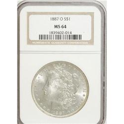 1887-O $1 MS64 NGC