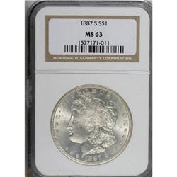1887-S $1 MS63 NGC