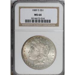1889-S $1 MS64 NGC