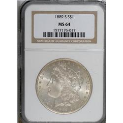 1889-S $1 MS64 NGC