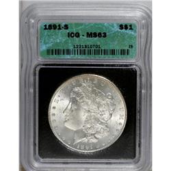 1891-S $1 MS63 ICG