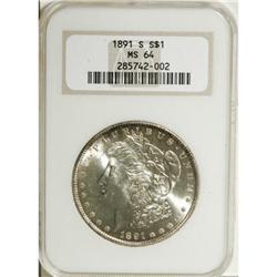 1891-S $1 MS64 NGC