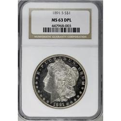 1891-S $1 Deep Mirror Prooflike MS63 NGC
