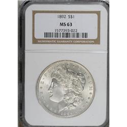 1892 $1 MS63 NGC