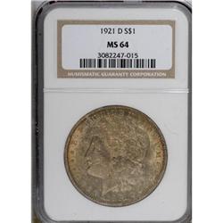 1921-D $1 MS64 NGC