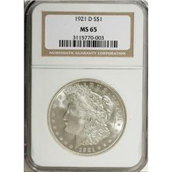1921-D $1 MS65 NGC