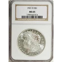 1921-D $1 MS65 NGC