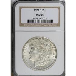 1921-S $1 MS64 NGC