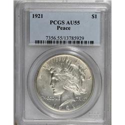 1921 $1 AU55 PCGS