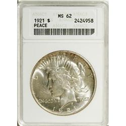 1921 $1 MS62 ANACS